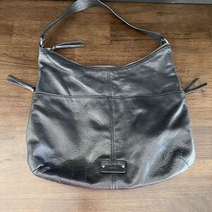 Margot Black‎ Leather Slouchy Hobo Shoulder Purse Handbag